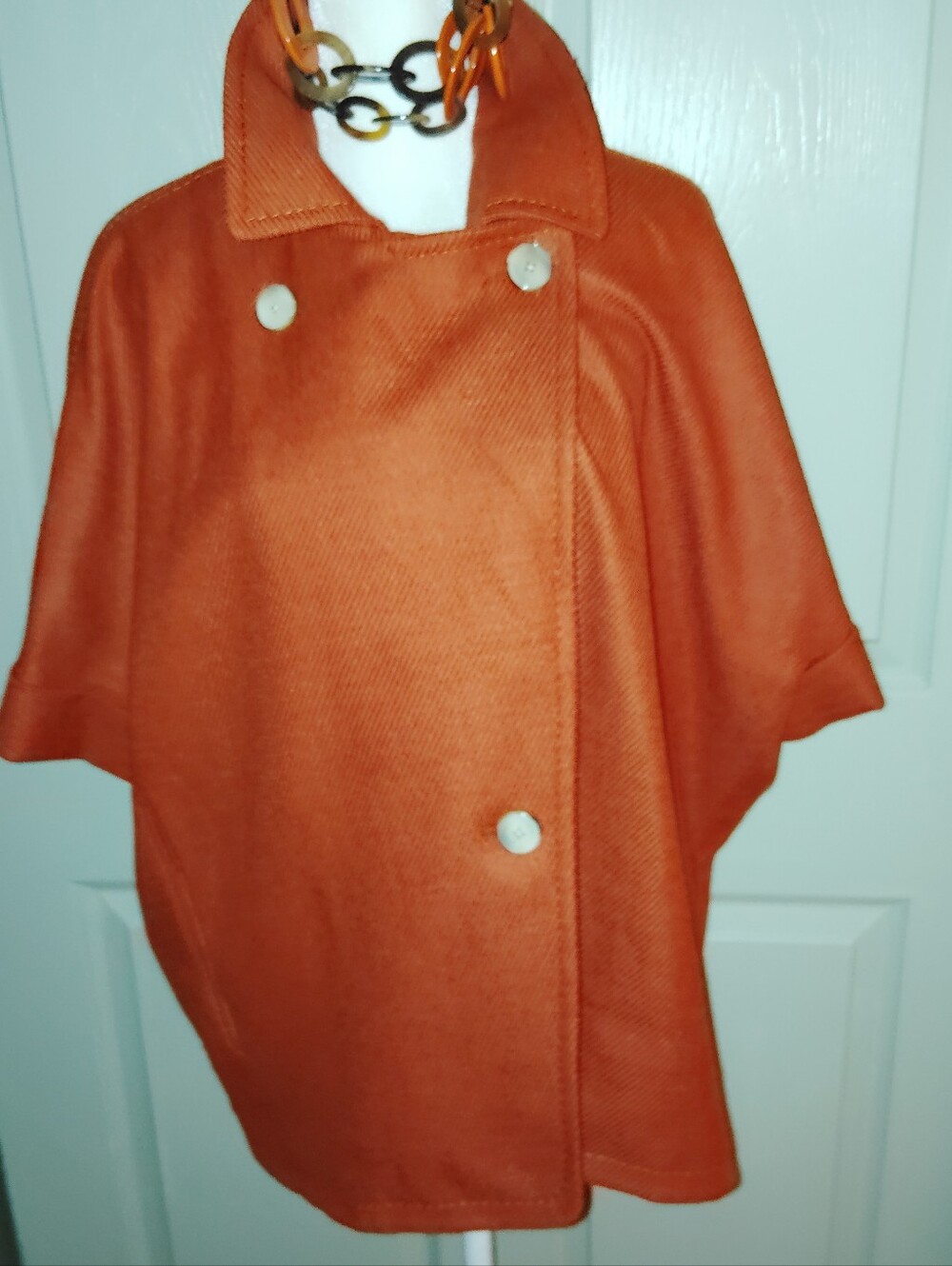 $2795 NWT Rena Lange Jacket Vest Orange Sz 34 Fits 6 Or Small Wool Cashmere - Picture 4 of 11